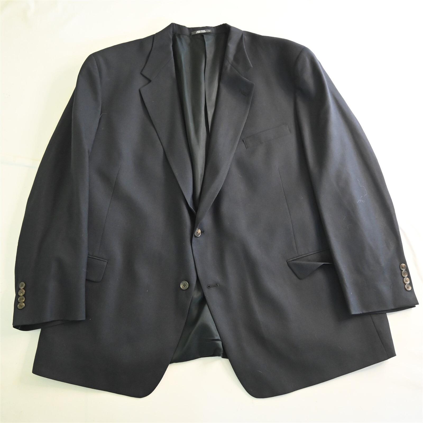 Austin Reed 56r Navy Blue 100% Wool Usa Made Blazer Jacket Sport Coat